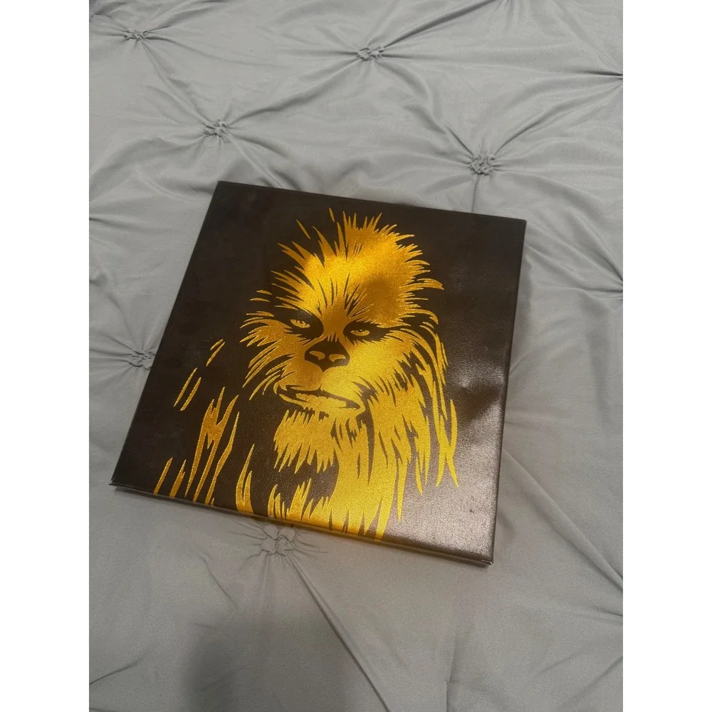 Star Wars Chewbacca Canvas Wall Art Gold Metallic Black Lucasfilm Ltd 12x12Decor